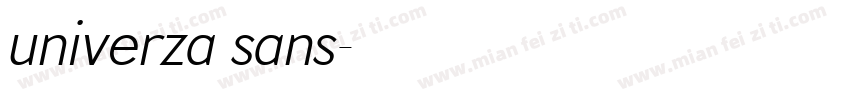 univerza sans字体转换